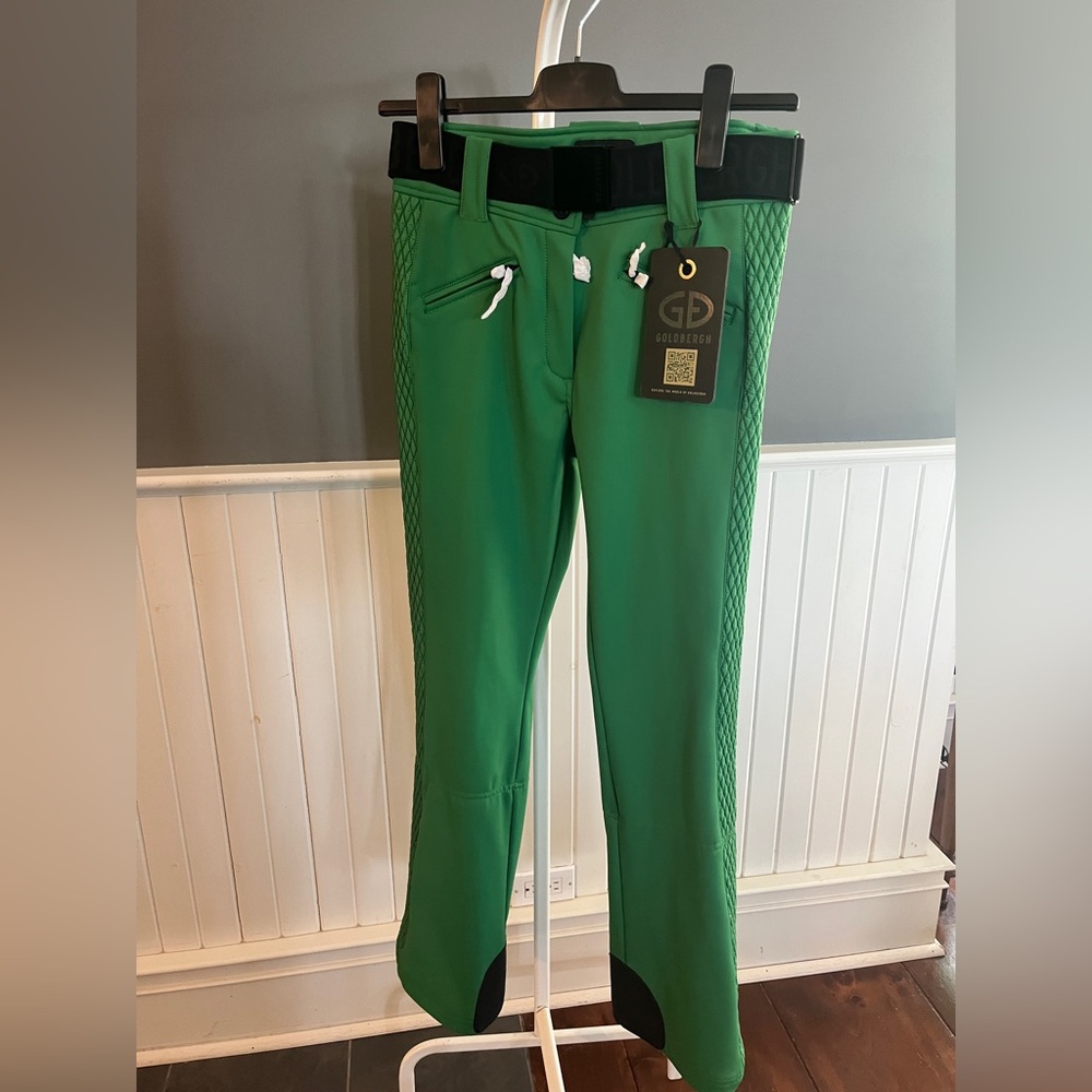 Goldbergh Women’s Vibrant Green Quilted Ski Pants